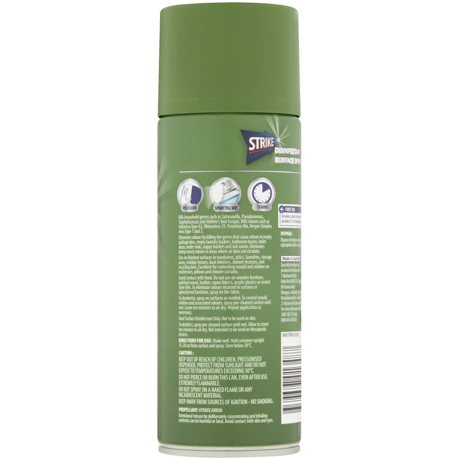 Eco-friendly disinfectant spray featuring eucalyptus scent, effective against 99.9% of germs for a fresh and clean environment.