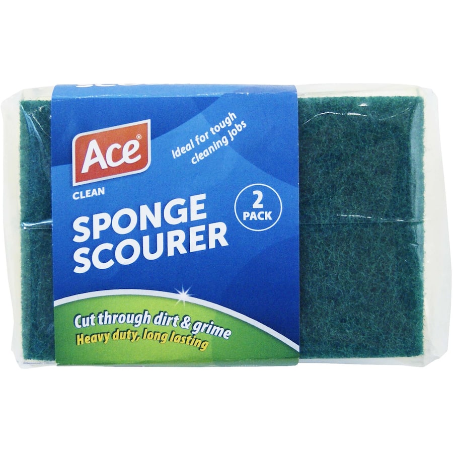 High-quality Ace Scourer Sponge for tough scrubbing, designed to clean pots and surfaces effectively and sustainably.