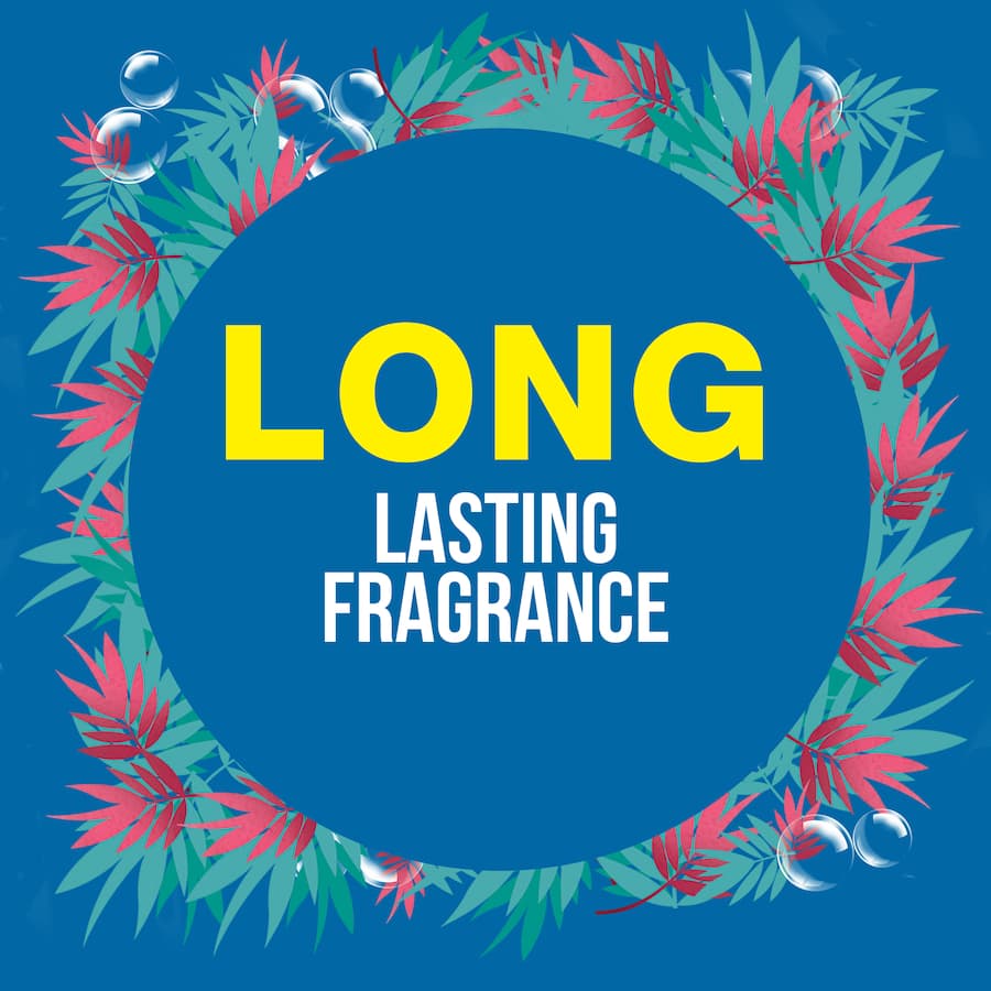 Surf Washing Liquid Coastal Luxury offers 40 washes of floral paradise scent, effective in cold water, eco-friendly, and recyclable.