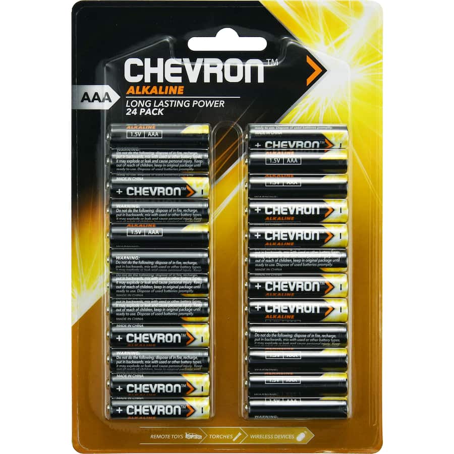Chevron Aaa Battery Alkaline 24pack