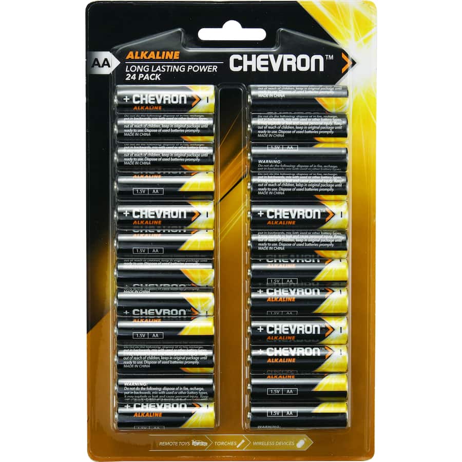 Chevron Aa Battery Alkaline 24pack