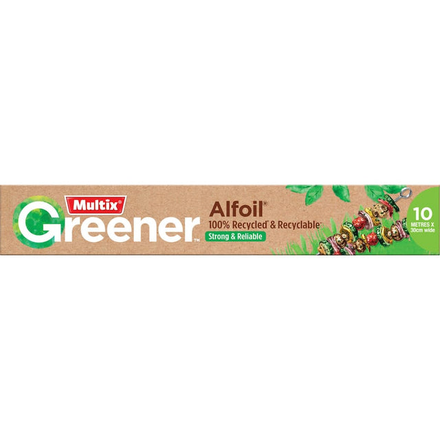 Sustainable aluminum foil made from 100% recycled material, perfect for eco-friendly food wrapping and cooking.