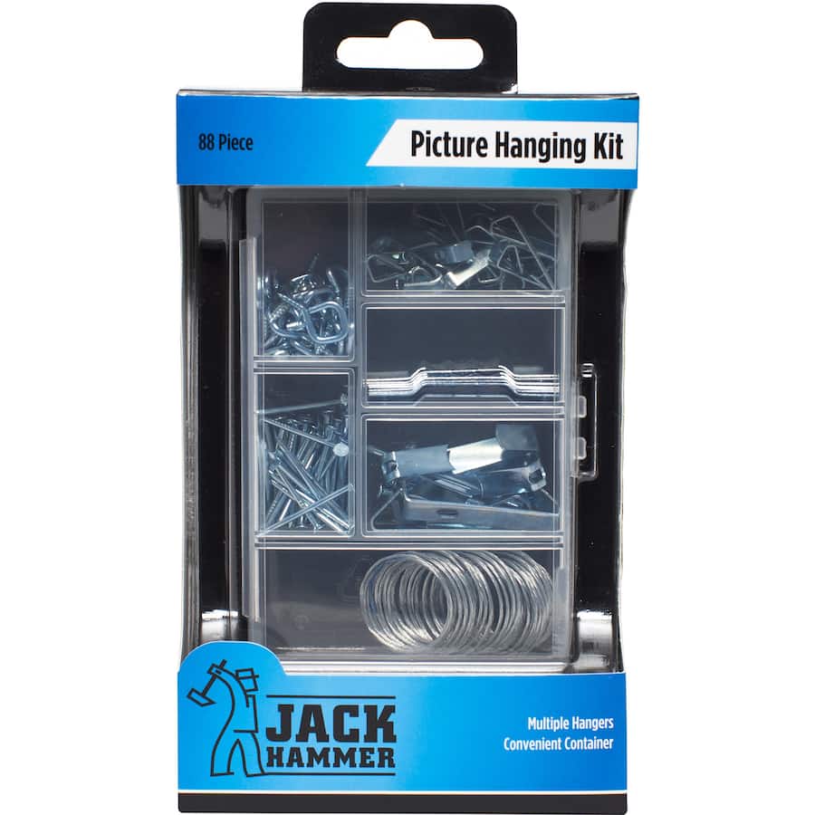 Jack Hammer Picture Hanging Kit Multiple Hangers 88pack