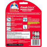 Limited edition Duck Fresh Toilet Discs in Fruity Blitz fragrance for a clean, fresh toilet without germ-laden cages.