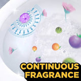Duck Fresh Toilet Discs in Fruity Blitz scent, gel-based formula for fresh, clean toilets without germs or limescale buildup.