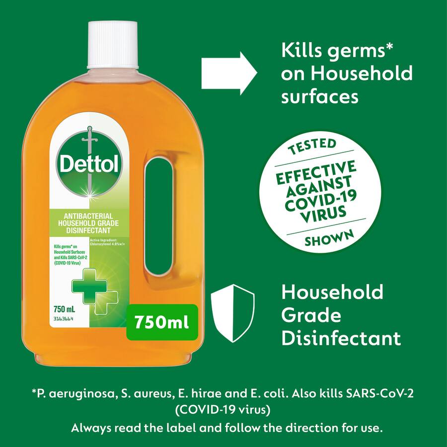 Dettol Antibacterial Household Disinfectant spray, effective against 99.9% of germs and SARS-CoV-2 for cleaner surfaces.