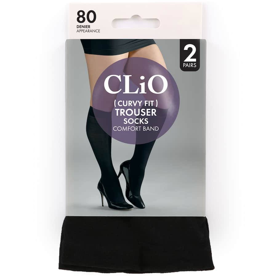 Opaques Curvy Knee Highs in black, featuring an 80 denier matte finish and a comfort band for curvy legs, perfect for any occasion.