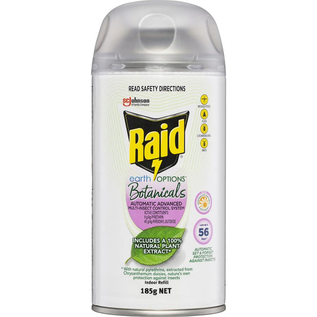 Eco-friendly Raid Auto Advanced Insect Control Refill for continuous insect protection, compatible with 185g and 305g systems.