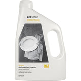 Ecostore Dishwasher Powder Lemon in a recyclable bottle, offers eco-friendly, powerful cleaning with a fresh lemon scent.
