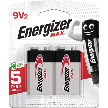 Energizer Max 9V Battery offers long-lasting, reliable power with advanced alkaline technology for various devices.