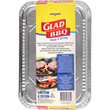 Glad BBQ Foil Tray 28x18x5cm for hassle-free grilling, ensuring even cooking and easy clean-up for outdoor meals.