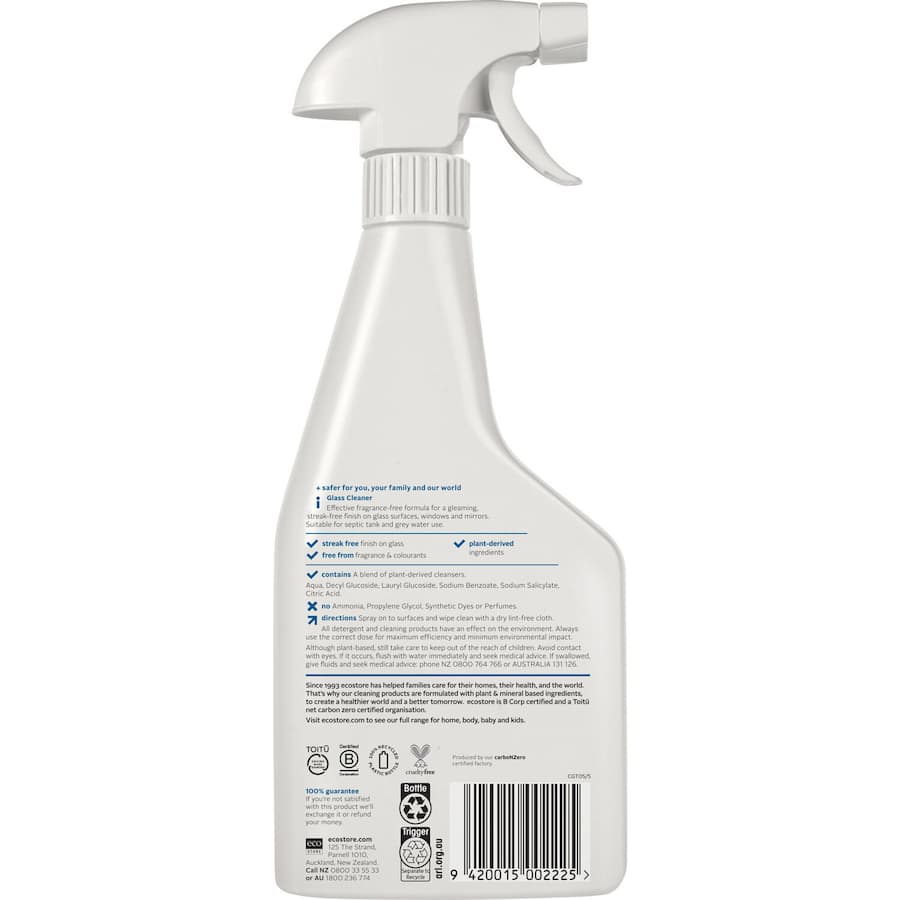 Ecostore Spray Cleaner Glass & Surface Trigger 500mL
