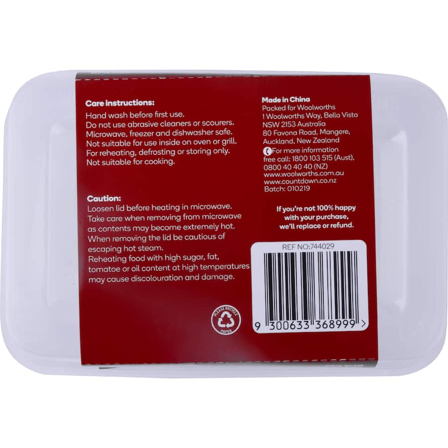 Essentials Container Rectangle 650ml 5pack
