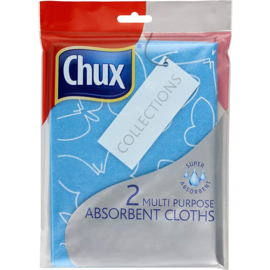 Chux Collections Cleaning Cloth: super absorbent, durable, reusable cloth in vibrant colors for all your cleaning needs.