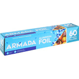 Armada Foil Aluminium roll, thick and durable for cooking, wrapping, and food storage, ensuring moisture and flavor retention.