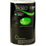 Paseo Luxury Toilet Paper 8pk features 3-ply softness, long-lasting rolls, and eco-friendly materials for a premium bathroom experience.