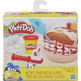 Compact Play-Doh mini activity set with 2 cans, perfect for travel; includes doctor, fun factory, and barbershop themes.