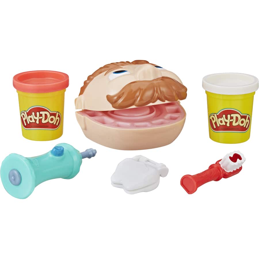 Colorful Play-Doh mini activity set featuring various sets like doctor and barbershop for creative, portable play.