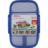 Alt text: "Decor Go Lunch Box Bento with secure clips, airtight seal, and compartments for fresh meals on the go."