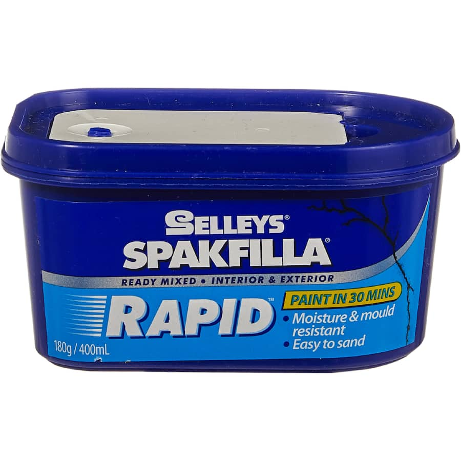 Selleys Rapid Spakfilla Gap Filler for quick, seamless repairs on various surfaces; fast-drying for efficient DIY projects.