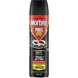 Mortein Powerguard Multi Insect Killer spray, effectively eliminating various insects like cockroaches, flies, and mosquitoes quickly.
