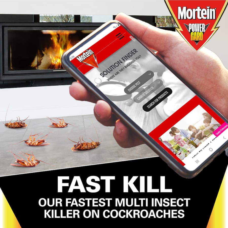 Mortein Powerguard multi insect killer spray for quick elimination of flying and crawling insects like mosquitoes and cockroaches.