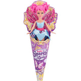 Sparkle Girlz Doll Mini Cone: colorful pocket-sized dolls with removable skirts, articulated limbs, and vibrant hair for imaginative play.