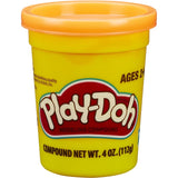 Colorful Playdoh single tubs for kids, ideal for imaginative play and fine motor skill development, ages 2 and up.