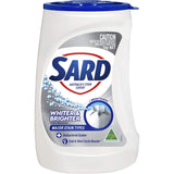 Sard Whitening Stain Remover Powder with Oxi-Plus formula, revitalizing whites and tackling tough stains for vibrant laundry.