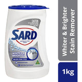 Sard Whitening Stain Remover Powder Soaker revitalizes whites, tackles tough stains, and enhances laundry brightness with Oxi-Plus.