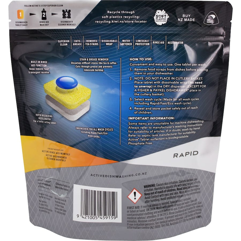 Active Dishwasher Tablets Rapid Lemon