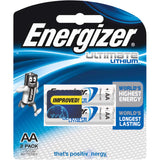 Energizer AA Lithium Batteries providing long-lasting power for high-drain devices, leak-proof, and extreme temperature resistant.