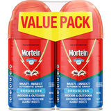 Mortein 308g automatic spray refill for indoor insect control, featuring odourless formula and 30-day protection.