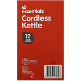 Cordless 1.7L essentials kettle with water level indicator, automatic shut-off, and overheat protection for safe boiling.