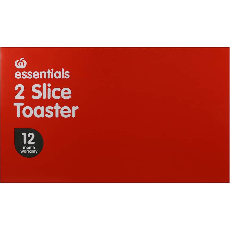 Essentials Toaster Plastic 2 Slice Each