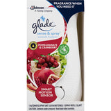Glade Sense & Spray in pomegranate & cranberry, featuring motion sensor for automatic fragrance bursts and a sleek design.