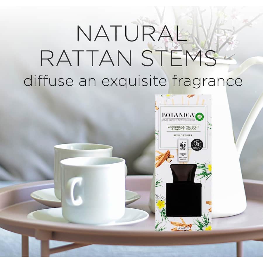 Air Wick Botanica Reed Scented Diffuser Vanilla & Himalayan Magnolia 80mL