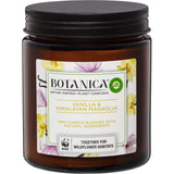 Air Wick Botanica scented candle featuring a blend of vanilla and Himalayan magnolia, designed for a sustainable and inviting ambiance.