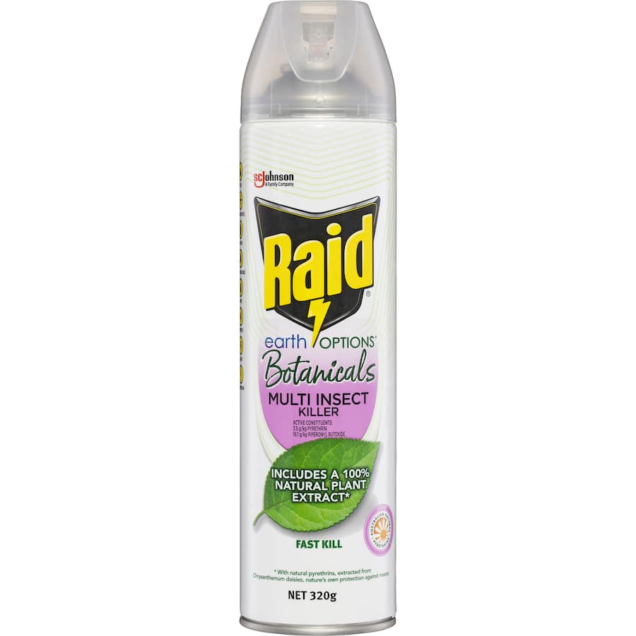 Raid Earth Options Botanicals Insect Control Multi-insect Killer Spray 320g