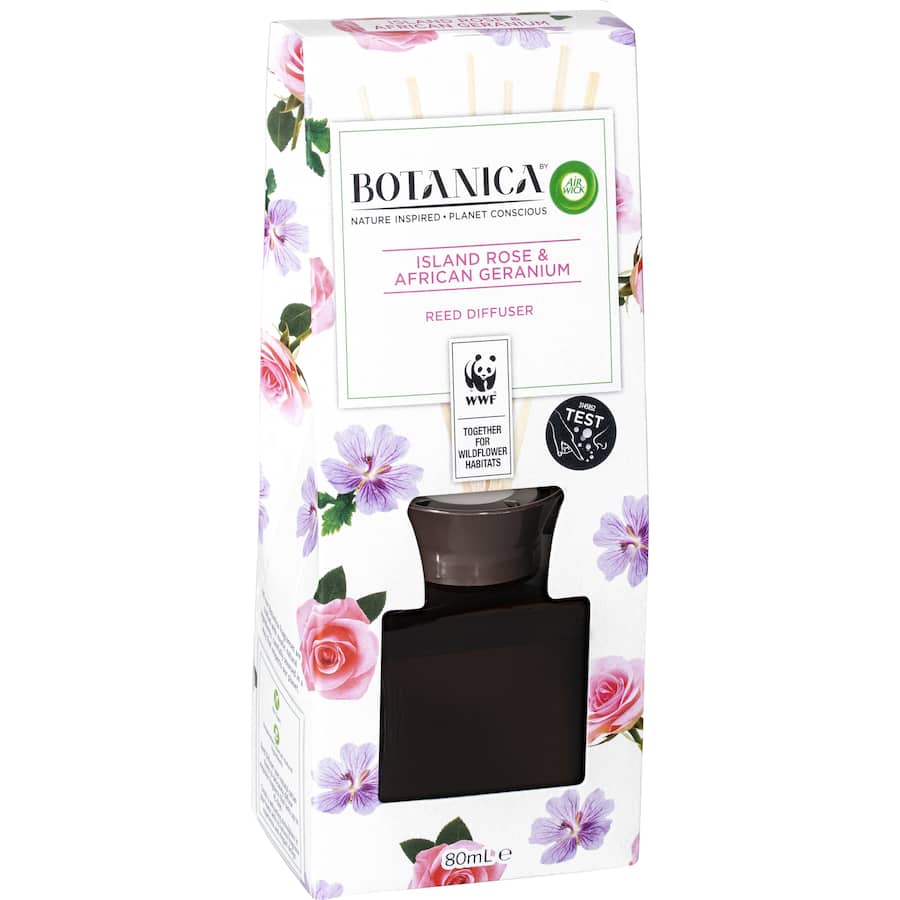 Air Wick Botanica Reed Scented Diffuser Island Rose & African Geranium 80mL