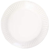 White 23cm paper plates, 20 pack, eco-friendly, sturdy design for events, parties, and picnics, made from FSC certified paper.