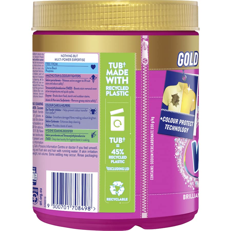 Vanish Napisan Oxi Action Gold Stain Remover Powder 900g