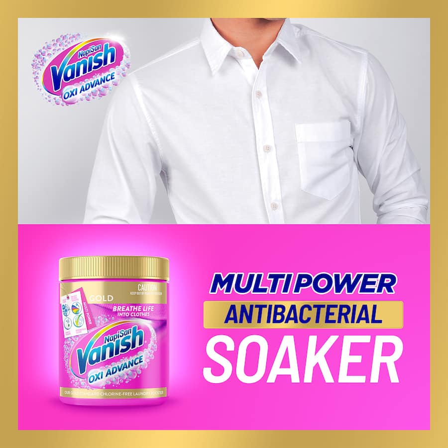 Vanish Napisan Oxi Action Gold Stain Remover Powder 900g