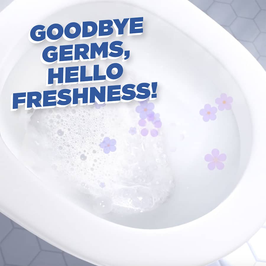 Image of Duck Deep Action Toilet Cleaner Lavender Gel in a bottle, featuring a uniquely shaped neck for precise application and a fresh lavender scent.