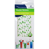 Colorful eco-friendly paper straws in a pack of 50, ideal for beverages and a sustainable alternative to plastic.