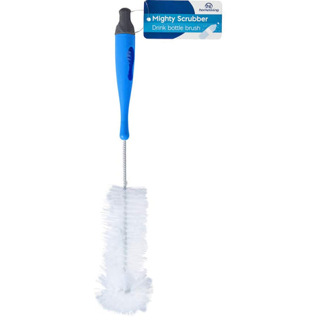 Homeliving Water Bottle Brush with flexible nylon bristles and mini brush for cleaning bottles and straws effectively.