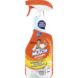 Mr Muscle Ionic Kitchen Spray Lemon, a powerful disinfectant and grease remover with a refreshing lemon scent.