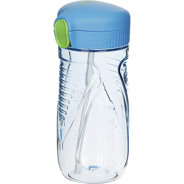 Sistema Drink Bottle Quick Flip with flip top lid and silicone straw, designed for stylish and convenient hydration on-the-go.