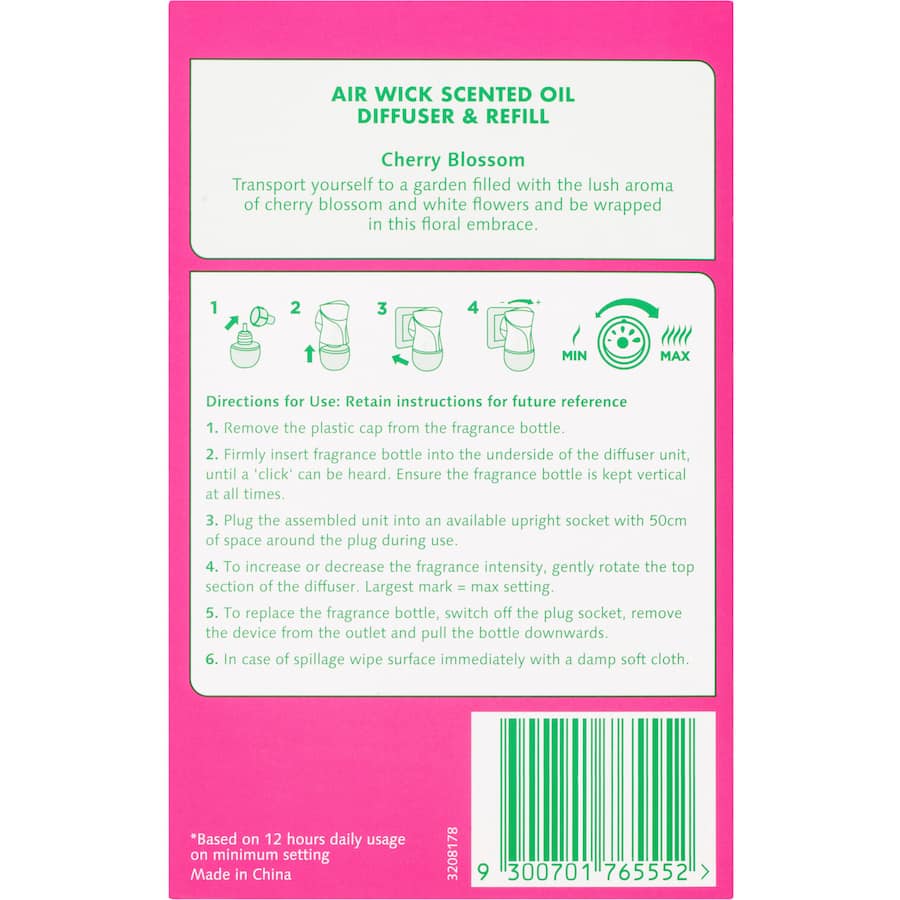 Air Wick Pure Scented Oil Diffuser Cherry Blossom Primary 19mL