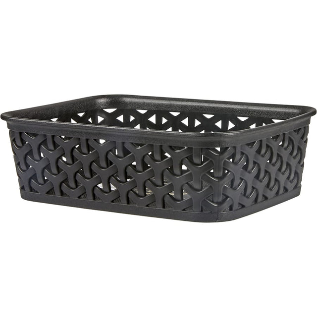 Stylish Ambry Basket Small Weave for versatile storage, perfect for books, pet supplies, and decluttering any space.